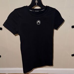 Marine Serre Black Short Sleeve Tee